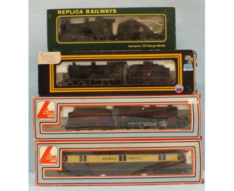 OO Gauge, Lima, Mogul 2-6-0 locomotive LMS, No.13000, GWR Parcels Railcar No.34, Replica Collett Class 0-6-0 locomotive BR No