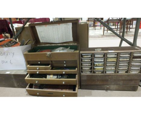 A collection of model maker's tools, in four boxes.