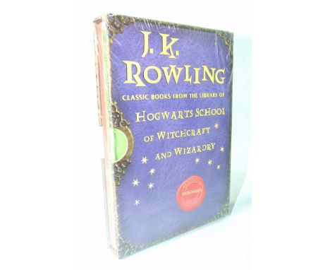 Rowling (J K) A boxed set of "Fantastic Beasts and Where to Find Them" and "Quidditch Through the Ages", sealed within slip c