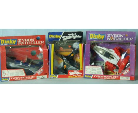 Dinky Toys, 362 Trident Star Fighter, 363 Zygon Patroller and 368 Zygon Marauder, all boxed, (3).