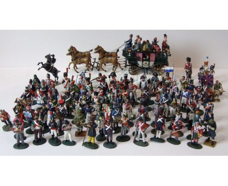 Del Prado, eighty painted lead figures of soldiers on foot, also eleven miscellaneous figures and a Hemax battery powered res