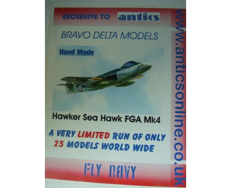 Bravo Delta Models: Hawker Sea Hawk FGA Mk4, hand-made, limited edition of 25 models, hand-carved and painted mahogany, model