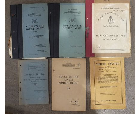 Three "Army Restricted" manuals on the Soviet Army, Land/Air Warfare; James (William), The Naval History of Great Britain, 6 
