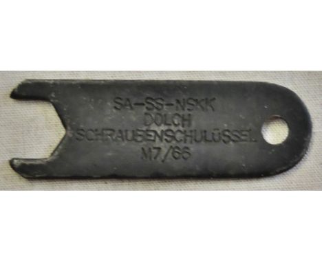 German Strip Down Spanner for the SA, SS and NSKK Dagger top nut, maker marked: M7/66 Carl Eickhorn, Solingen. 