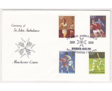 Great Britain - 1980 (10 Oct)  Sport St. John Ambulance h/s on official Cotswold Cover, very nice item, u/a.