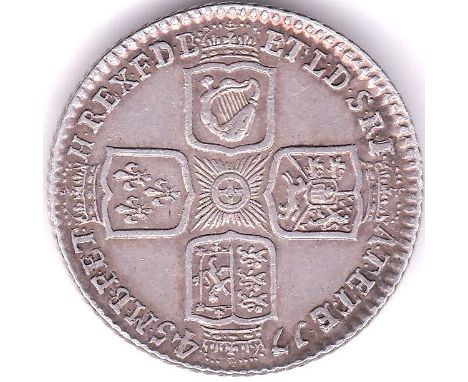 Great Britain 1745 Lima George II Shilling, GVF/NEF nicely toned