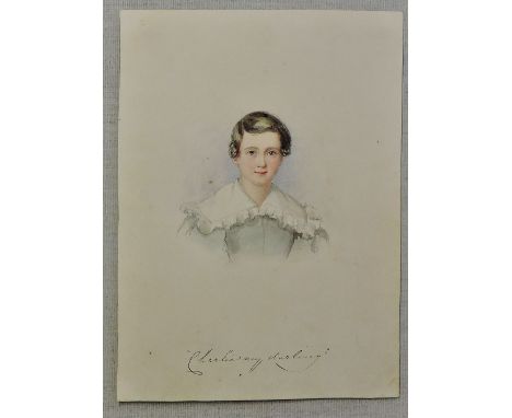 Charlie My Darling'-Taken from the journals of Sydney, lady Morgan, 1776-1859 a well observed portrait of a young boy in penc