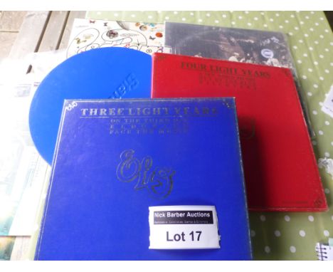 Records : Status Quo blue tin, ELO 3 & 4 Light Years box sets, plus Led Zeppelin albums x 2 (5).