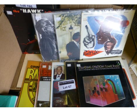Records : Jazz LP collection - Box 14, 40+ albums all in v,fine/unplayed condition, includes Basle,, Morgan, Hawkins.