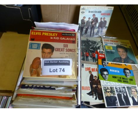 Records : 80+ mainly 1960's singles and EP's, incls Beatles, Presley, Rolling Stones, etc, good/vgc.