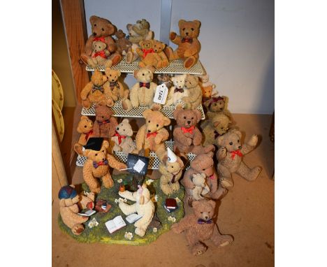 Bean Bears - Apple for Teacher 90573 limited edition model 1525/2500; others Jonathan, Jeremy, Jerome, Melvin and Michael; Ed