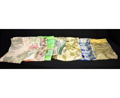 Lady's Accessories - silk scarves including Hermes, Les Voitures Nouvelle; another, Les Cles, 1960 issues; Liberty, Tree Of L