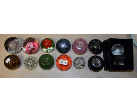 Paperweights - including Strathearn, Okra, Selkirk, Perthshire, Caithness, etc (13)