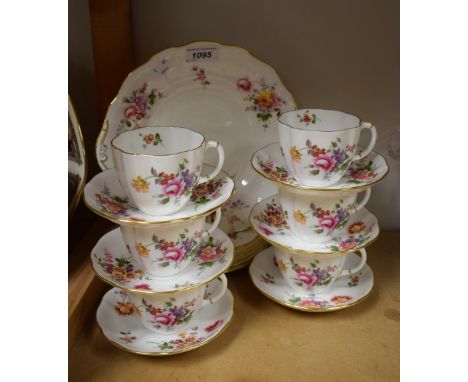 A Royal Crown Derby Posies pattern six setting tea service