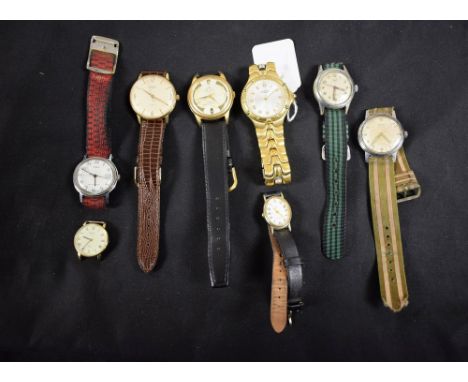 A collection of eight vintage and other wristwatches