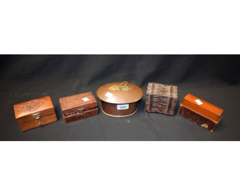 Boxes and objects - a travelling chess set, bone pieces, wooden case; a travelling draughts set; a Black Forest type money bo