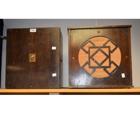 A 1930s Goodman's speaker; an HMV gramophone box (2)