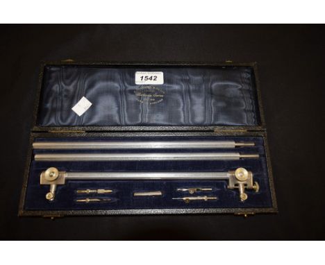 A Nicholl & Co., Mathema Series beam compass, cased