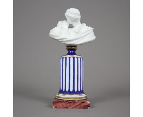 "Der Kuss" - Niderviller, Frankreich, Ende 18. Jh./19.Jh., Entwurf: Jean-Antoine Houdon (1741-1828), Biskuitporzellan, auf ei