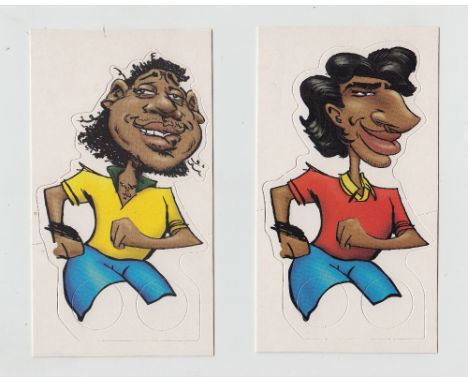 Cigarette cards, Hamlet Cigars, Finger Footballers, set of eight cards featuring Countries in the 1998 World Cup with associa