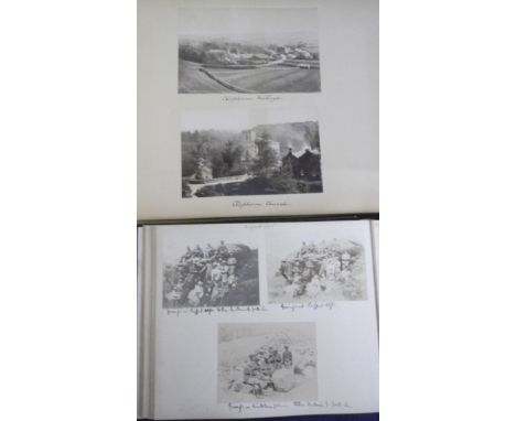 Photographs, a late 19th Century photo album of family photo's, all captioned including European views, golf, walking groups,