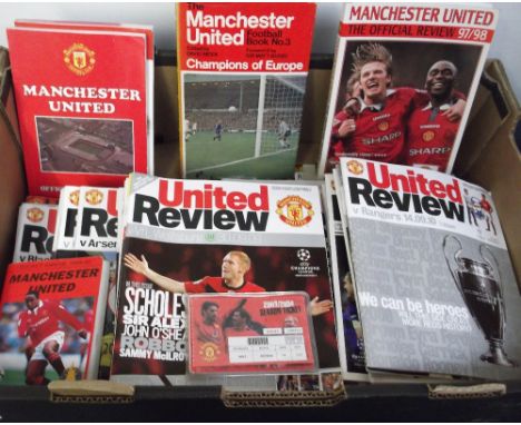 Football programmes, Manchester Utd, modern issues many Champions League, Arsenal, Chelsea, Liverpool, Manchester City, Totte