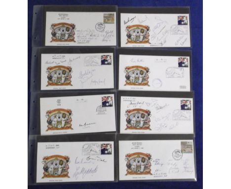 Cricket autographs, a collection of 8 limited edition official TCCB commemorative covers from the England v Australia 200th A