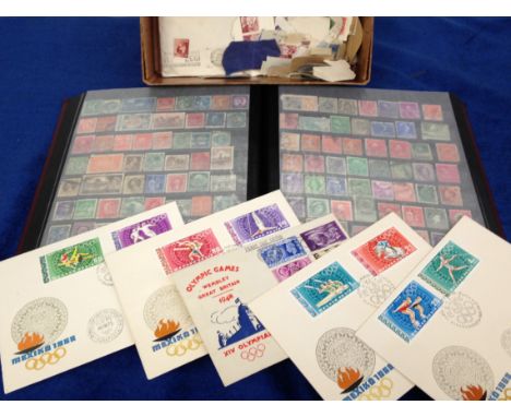 Stamps/covers, stockbook packed with a selection of GB & World stamps (many 100's), mostly 1920's onwards, plus a few loose s