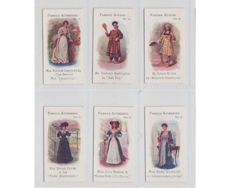 Cigarette cards, Taddy, Famous Actors & Actresses (set, 25 cards) (1 with light staining to back (no 2) rest gd/vg) 