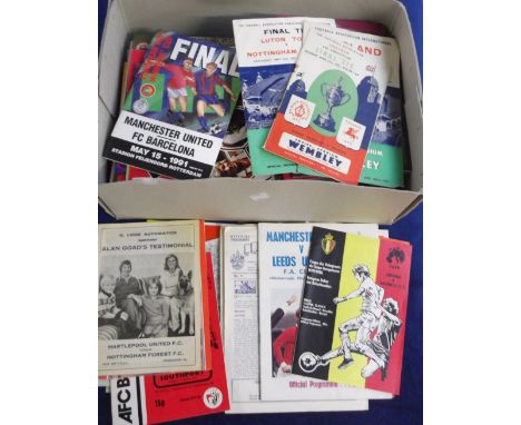 Football programmes, selection, mostly 1960's onwards (a few earlier) inc. European Finals, FA Amateur Cup Final 1952, FA Cup