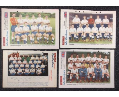 Football, Tottenham FC, four magazine teamgroup pictures taken from 'Rekord Magazine', Swedish publication, colour line-ups f