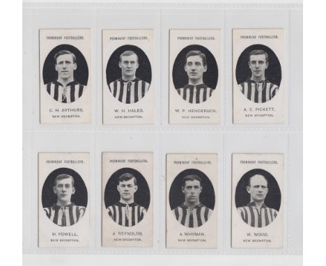 Cigarette cards, Taddy, Prominent Footballers (with footnote), 1908/09 issue, New Brompton (8/13, missing Bateup, Boyle, Full
