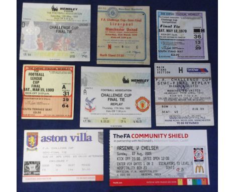 Football tickets, Manchester Utd FA Cup Finals and Semi-Finals, Liverpool S/F @ Maine Road 78-9, Arsenal 78-9 FAC Final, Crys