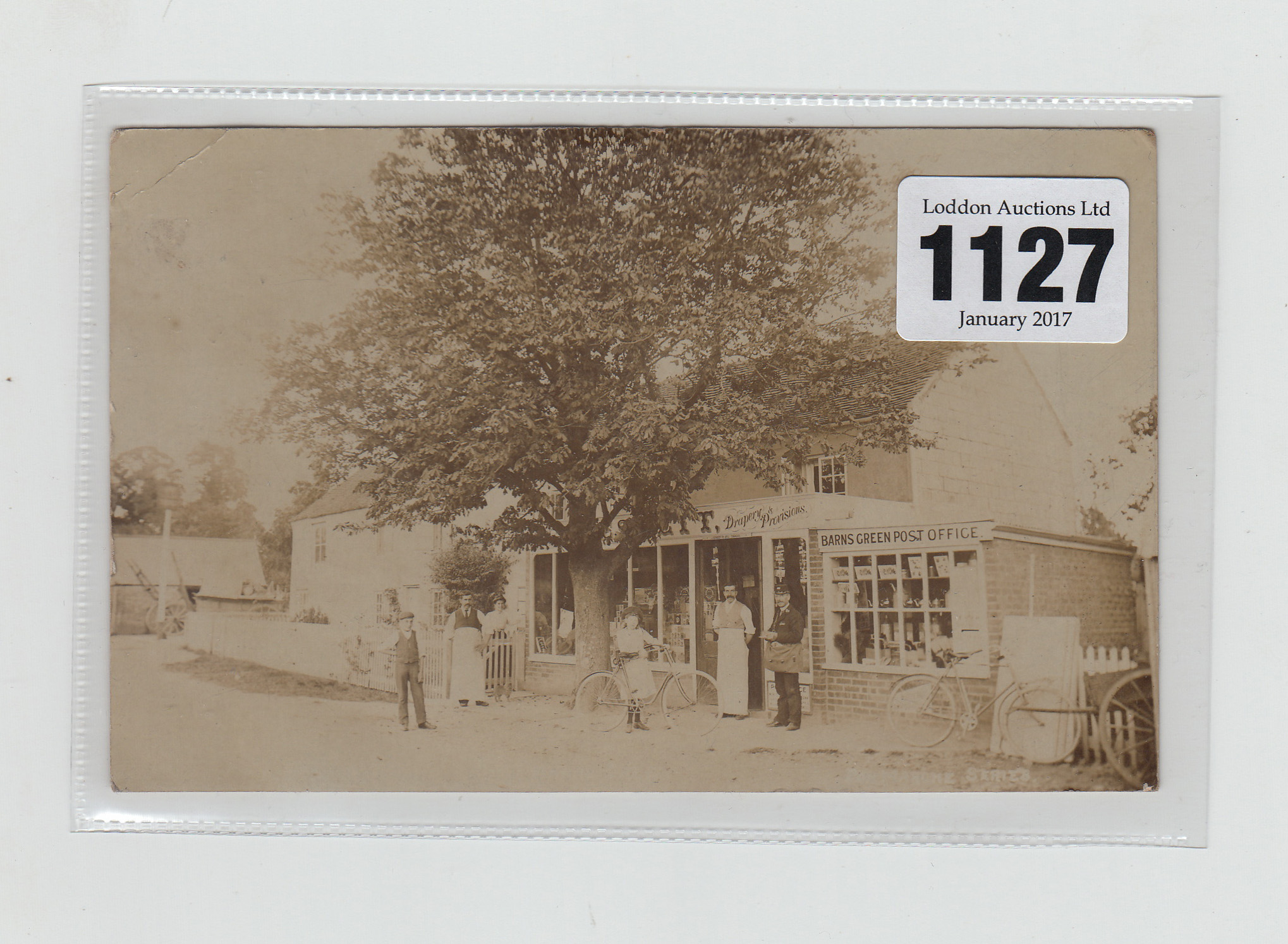 Postcard Sussex A Good Rp Of Barns Green Post Office With Staff