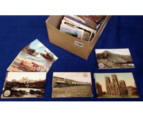 Postcards, Railway, mainly moderns, oversize, postcards and some photo's including 44 vintage L & N W R officials (views), wo