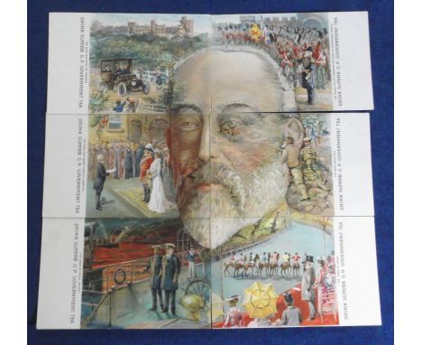 Postcards, Advertising, G P Government Tea showing King Edward VII at various functions, including Ascot, Motoring at Windsor