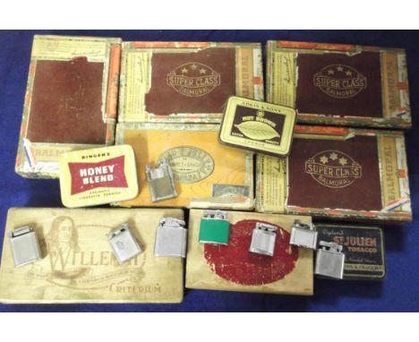 Tobacco related, selection of 8 vintage lighters, various makers inc. Polo, Kron, Beney, Bride, Field & Rolstar, together wit