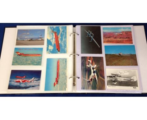Postcards, Aviation, a good modern album of approx. 280 modern aviation cards including Concord, Civil, Passenger, Fighter, L