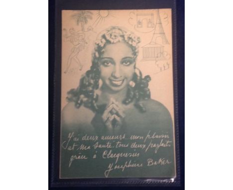Postcard, Advert for Cuvez en toute saison Clacquesin le plus Sain des Aperitifs, printed card illustrated with head and shou