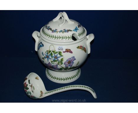A large Portmeirion 'Botanic Garden' Soup Tureen and ladle.