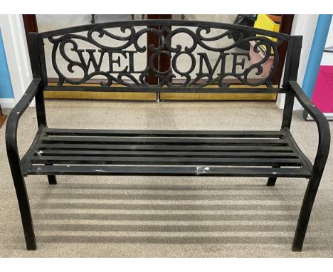 Metal garden bench L127cm