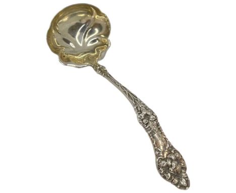 Ornate American Silver Toddy Ladle. 44 g. American, marked Sterling. Alvin Corporation, Providence, RIGood . Foliate detail t