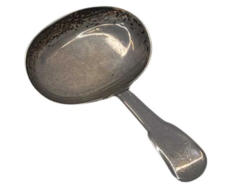 Georgian Silver Caddy Spoon. 12 g. London 1810, John ShawIn form of a baby feeding spoon.Length 7.5 cmsCondition report: Good