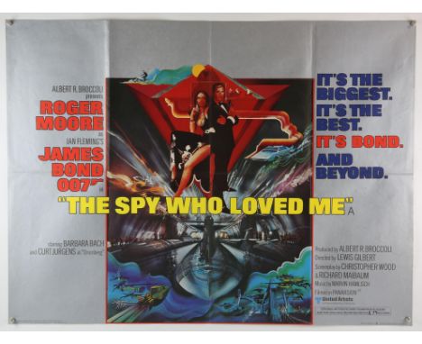 James Bond - The Spy Who Loved Me (1977) British Quad film poster for the 10th entry in the James Bond series, starring Roger