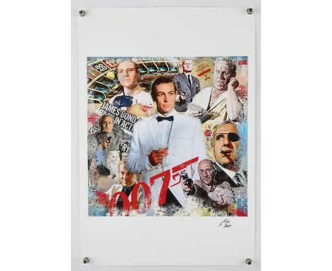 Luc Best (German, b.1958 -) Antagonists, [James Bond] 2021.- Signed, limited edition print, signed, numbered 5/25 and dated b