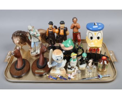 A group of collectables to include Wade Andy Capp, Disney, Masthead Scotch Whisky etc.