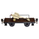 Märklin Flugzeugwagen 1996, Spur 0, HL, mit Taube (Arretierung am Heck fehlt), LS und gealterter