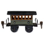 Märklin Personenwagen, Spur 0, farbl. rest. und ergänzt, L 11, Z 3