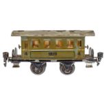 Märklin Sanitäts-Mannschaftswagen 1828, Spur 0, uralt, HL, 4. Klasse, mit 2 AT, ohne Einrichtung,