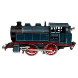 Märklin B-Tenderlok T 910, Spur 0, Uhrwerk intakt, farbl. rest., LS und gealterter Lack, Z 3